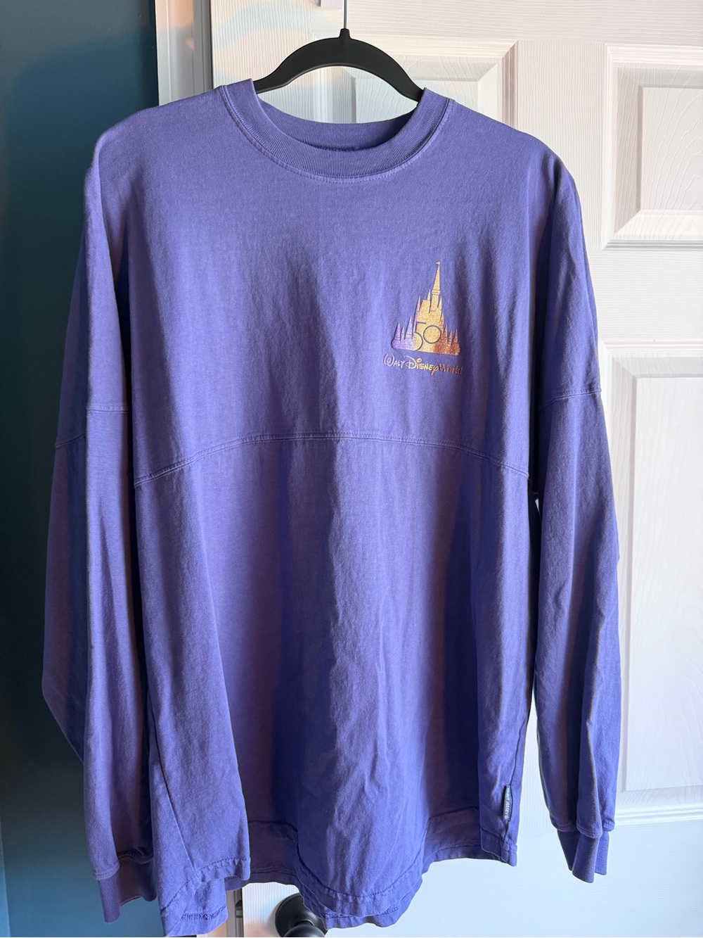 Walt Disney World 50th Anniversary Purple Long Sleeve Castle Spirit Jersey